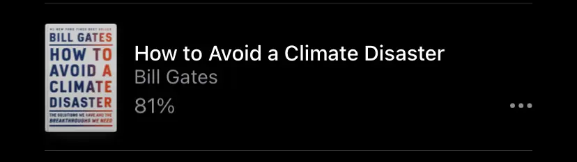 How to Avoid a Climate Disaster by Bill Gates my reading progress